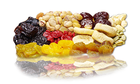 Suché plody a oříšky